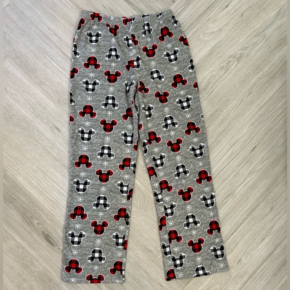 Disney Pajama Pants Gray with Red and Black Mickey Mouse Design Size Small
